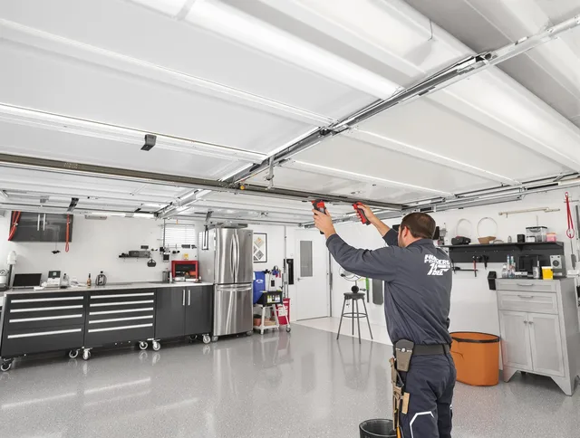 Overhead garage door repair service by Lyndhurst Garage Door Repair in Lyndhurst