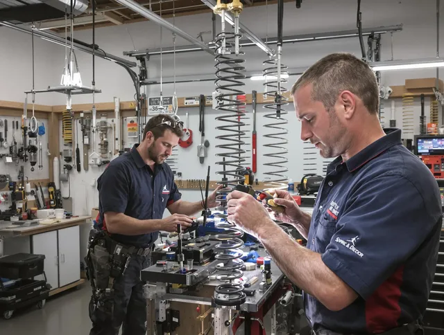 Garage door spring repair service by Lyndhurst Garage Door Repair in Lyndhurst